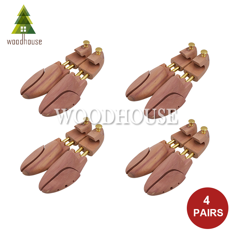 Shoe Tree Cedar - 4-PACK Men's and Women's Twin Tube