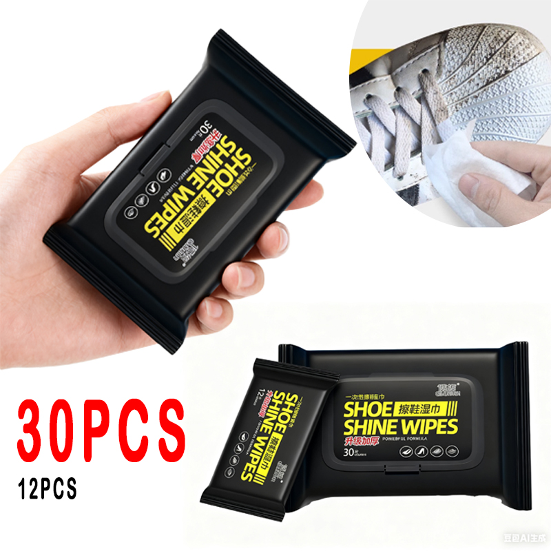 Sneaker Care Wipes - 12Pcs/30Pcs Disposable Shoes Clean Wipes Portable